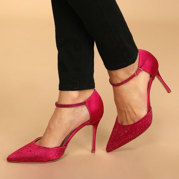 Jewel Badgley Mischka Jailene Fuschia Pumps - Picture 3 of 11